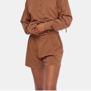 NWT LACAUSA Gino UNISEX Boxers In Mocha, size large, Anthropology